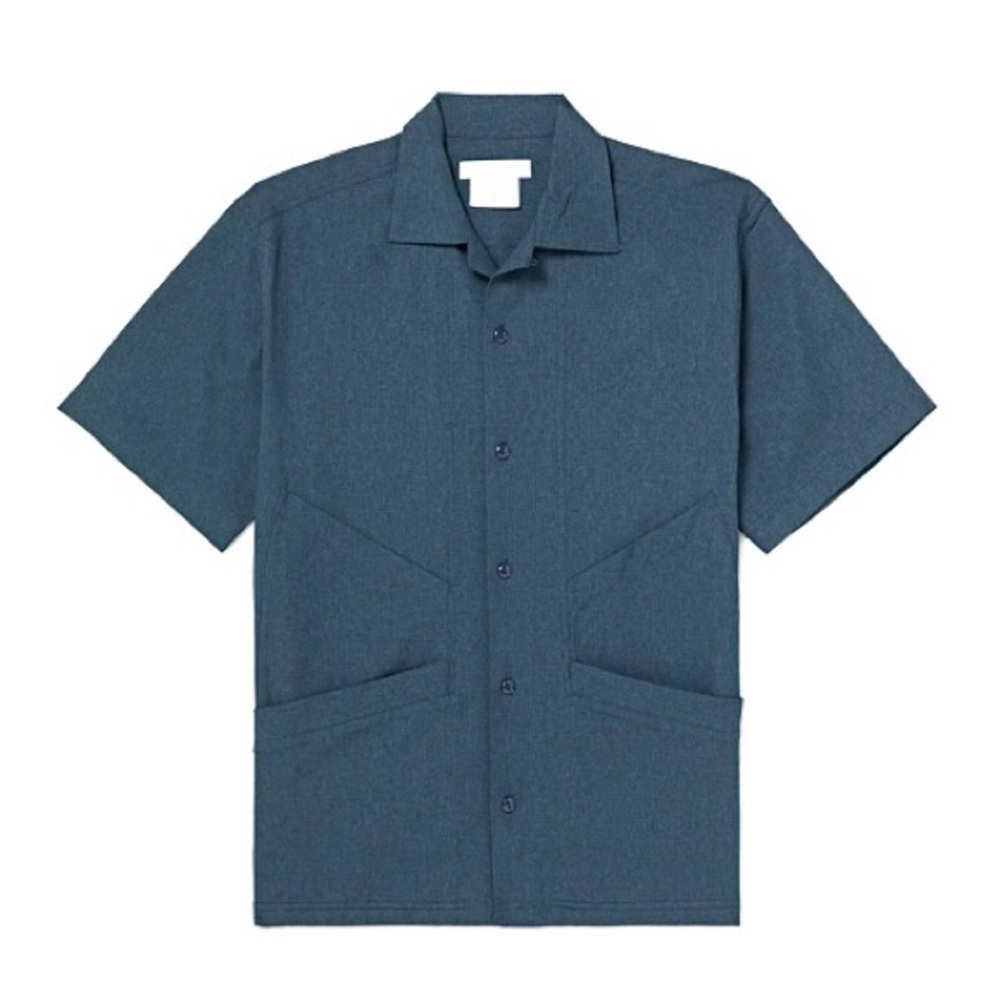 Men's Short-Sleeve Button-Down Casual Shirt - Blue